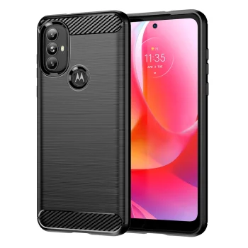Lankstus dėklas Motorola Moto G Power 2022 Carbon Case, juodas