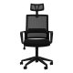 Ergonominė biuro kėdė Case QS-05, juoda