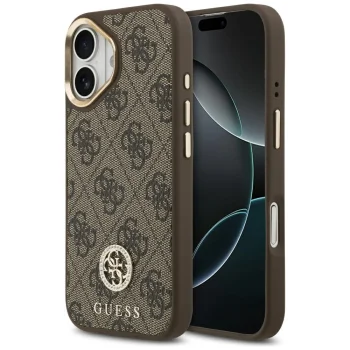 Guess iPhone 17 Case 4G Strass Logo MagSafe, Brown