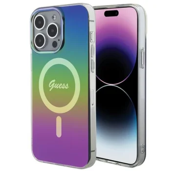 Dėklas Guess IML Iridescent MagSafe skirtas iPhone 15 Pro Max 6.7", įvairiaspalvis