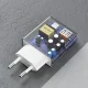 GaN Dudao A30EUT 30W USB-A / USB-C įkroviklis + USB-C laidas, baltas