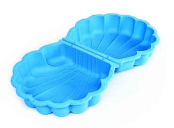 Lockable double sandbox pool Shell with non-slip bottom, blue