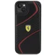 Ferrari Twist Metal Logo dėklas, skirtas iPhone 15 Plus, juodas
