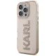 Karl Lagerfeld dėklas, skirtas iPhone 16 Pro Max, IML Rhinestones Logo, rožinis