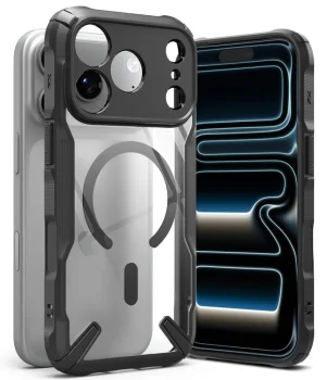 Ringke Fusion X Magnetic MagSafe dėklas telefonui iPhone 18 Pro / 17 Pro, juodas