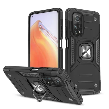 Wozinsky Ring Armor dėklas Poco M4 Pro 5G / Redmi Note 11S 5G su žiedu, juodas