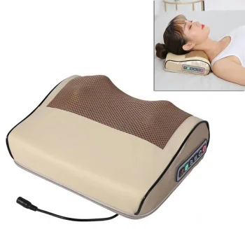 Shiatsu masažinė pagalvėlė su šildymo funkcija 24W smėlio/ruda