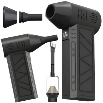 Cordless 2-in-1 Air Duster and Vacuum for Electronics 80000 RPM