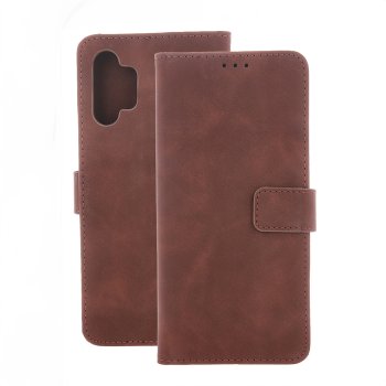 Samsung Galaxy A36 ( SM-A366E / DS ) Smart Velvet TPU Book Case Cover, Brown