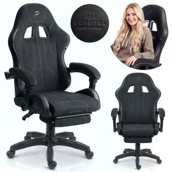 Gaming Chair with Footrest Ergonomic Swivel Lokar Sofotel