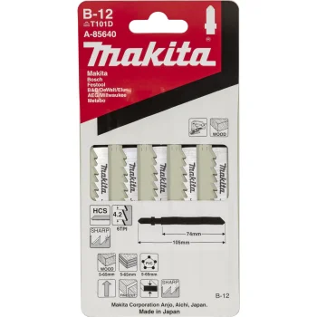 Siaurapjūklio pjūklelių komplektas Makita B-12 A-85640, 5 vnt.