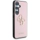 Guess Grained Big 4G Logo Case for Samsung Galaxy S25+ Pink