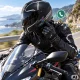 Motociklo šalmo domofonas U10 2X su Bluetooth ir RGB, juodas