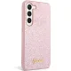 Samsung Galaxy S23+ Guess Glitter Script dėklas GUHCS23MHGGSHP, rožinis