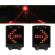 Dviračio LED žibintas su posūkio signalu ir lazeriu