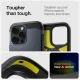 Spigen Tough Armor MagSafe dėklas su stoveliu, skirtas iPhone 16 Pro, tamsiai pilkas