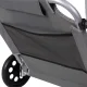 MultiGarden Folding Beach Lounger on Wheels with Canopy, Grey