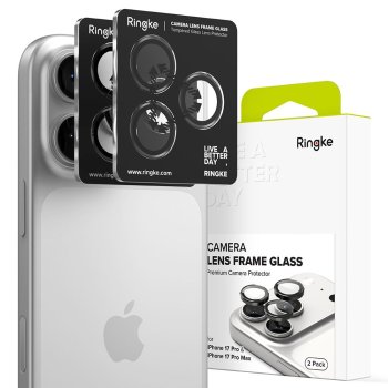 Ringke Camera Frame Protector 2-pack for iPhone 17 Pro / 17 Pro Max, Black