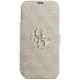 Atverčiamas dėklas Guess Book 4G Metal Logo iPhone 18 Pro Max / 17 Pro Max, rožinis