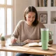 Berdsen vakuuminis termopuodelis su šiaudelių rinkiniu, 1180 ml, žalias