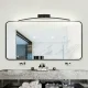 LED sieninis šviestuvas Arch, 60 cm, neutrali šviesa, juodas