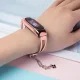 Metalinis dirželis Xiaomi Mi Band 3 / 4 / 5 / 6 - Rožinis auksas