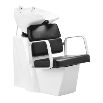 Hairdressing Wash Unit Gabbiano Porto, White and Black