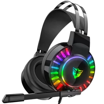 Laidinės žaidimų ausinės su 7.1 garsu, RGB LED apšvietimu ir mikrofonu