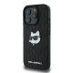 Apple iPhone 16 Pro Max 6.9\'\' Karl Lagerfeld Monogram Choupette Head Pin Cover Case, Black