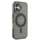 Guess dėklas iPhone 16 Plus telefonui IML Rhinestones MagSafe, juodas