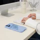 Dėklas Tech-Protect Magmat MagSafe CC skirtas iPhone 17 Pro Max / 18 Pro Max, šviesiai mėlynas