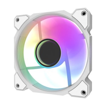 „Darkflash DR08“ kompiuterio aušintuvas 120mm PWM A-RGB, baltas