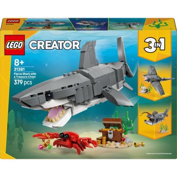 LEGO Creator 31381 Nuožmusis ryklys su lobių skrynia