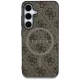 „Guess Leather 4G MagSafe“ dėklas, skirtas „Samsung Galaxy S25“, rudas
