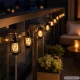 Soliarinė LED sodo girlianda su žibintais, 20 LED, juoda