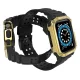 „Protect Strap Band“ dirželis su dėklu Apple Watch 42/44/45mm, juodas/auksinis