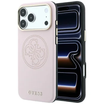 Dėklas Guess Perforated 4G MagSafe skirtas iPhone 17 Pro Max / 18 Pro Max, rožinis