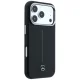 Mercedes Leather Semi Wrap Iconic Line MagSafe dėklas iPhone 17 Pro, juodas