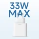Cuktech A19 30W USB-A ir USB-C sieninis įkroviklis baltas