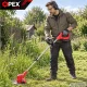 Akumuliatorinis žolės trimeris OPEX TOOLS OPX28025, 21V, 2x 1.5 Ah, su ratukais, raudonas / juodas