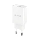 Dudao A4EU USB-A 2.1A wall charger - white + USB-A - micro USB cable