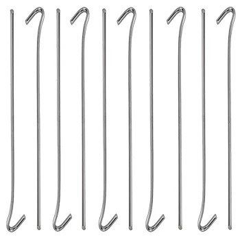 Plieniniai palapinės kuoliukai 31 cm, 10 vnt., sidabro sp.