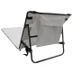 Foldable Beach Mat with Backrest 2-in-1 Lounger, Grey