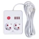 Maitinimo šakotuvas Maclean MCE388 W, 2 lizdai, 3x USB, 2500W, 3 m, baltas