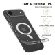 Tech-Protect dėklas iPhone 17 Air FlexAir MagSafe, permatomas su blizgučiais