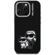 Karl Lagerfeld Silicone Karl&Choupette Sketch MagSafe dėklas iPhone 16 Pro Max, Juodas
