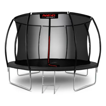 Neo-Sport NS-12C231 sodo batutas su vidiniu tinklu, 374 cm, juodas