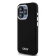 DKNY Liquid Silicone dėklas Apple iPhone 14 Pro su MagSafe, juodas