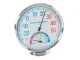 Analog Indoor and Outdoor Thermometer and Hygrometer, 13 cm, White/Silver