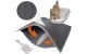 PetWant Double Layer Reusable Hygiene Cat Litter Tray Mat, Gray